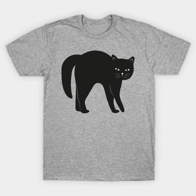 Black cat T-Shirt by grafart